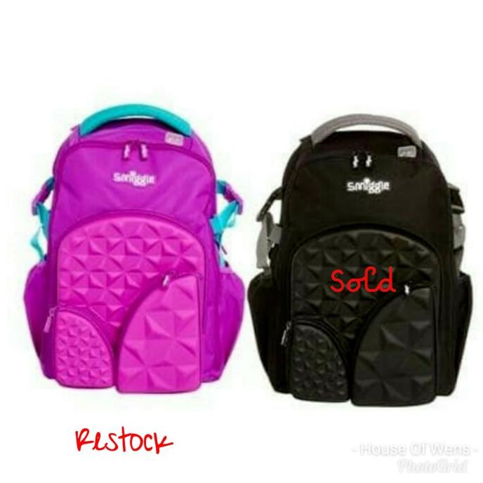 Terbaik Smiggle Premium Hardtop Backpack Black - Tas Smiggle Pengiriman Cepat