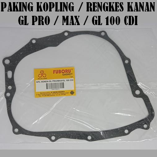 Ready PAKING KOPLING GL PRO / MAX / GL 100CDI GASKET KLOS RENGKES KANAN FUBORU