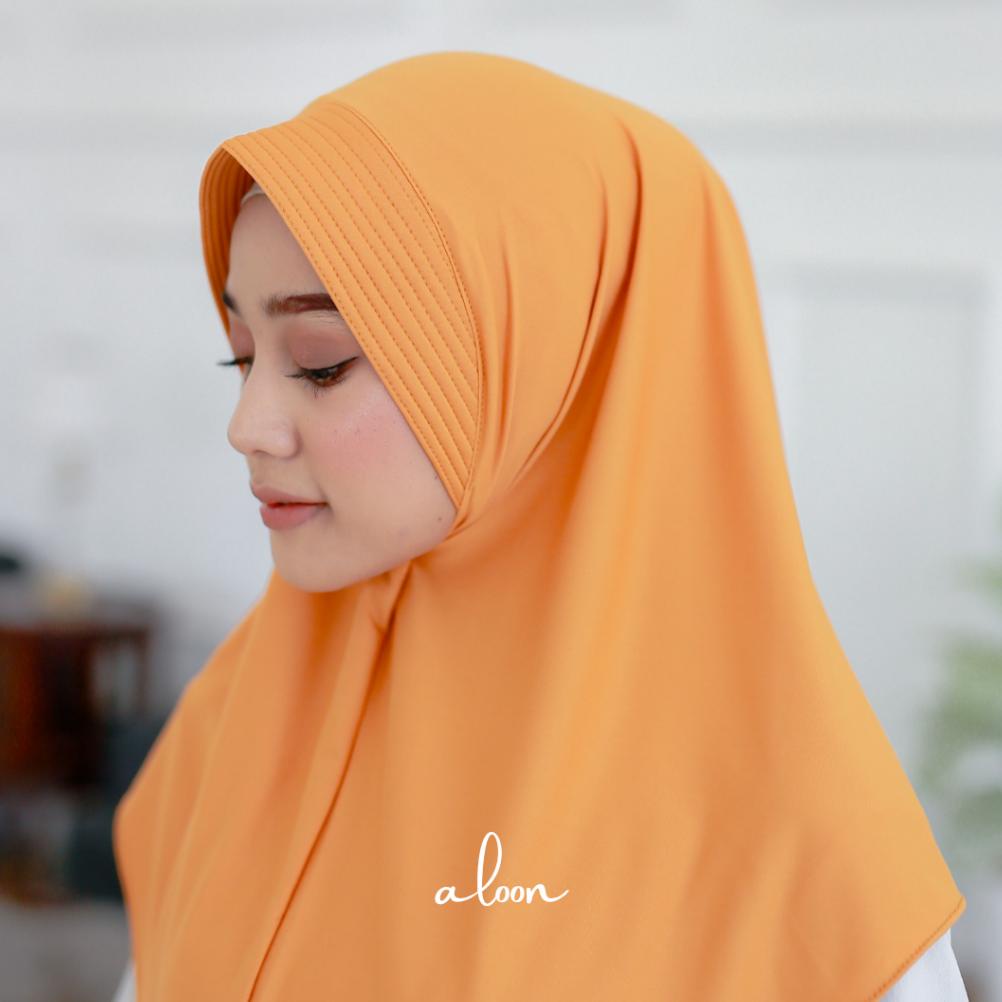 Miliki - Hijab Bergo Hamidah Jersey Size L by aloon.co Jilbab Instan ,,