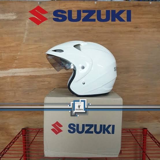 Helm Suzuki Original Sni Half Face Ori Standar Pabrik Kondisi Baru