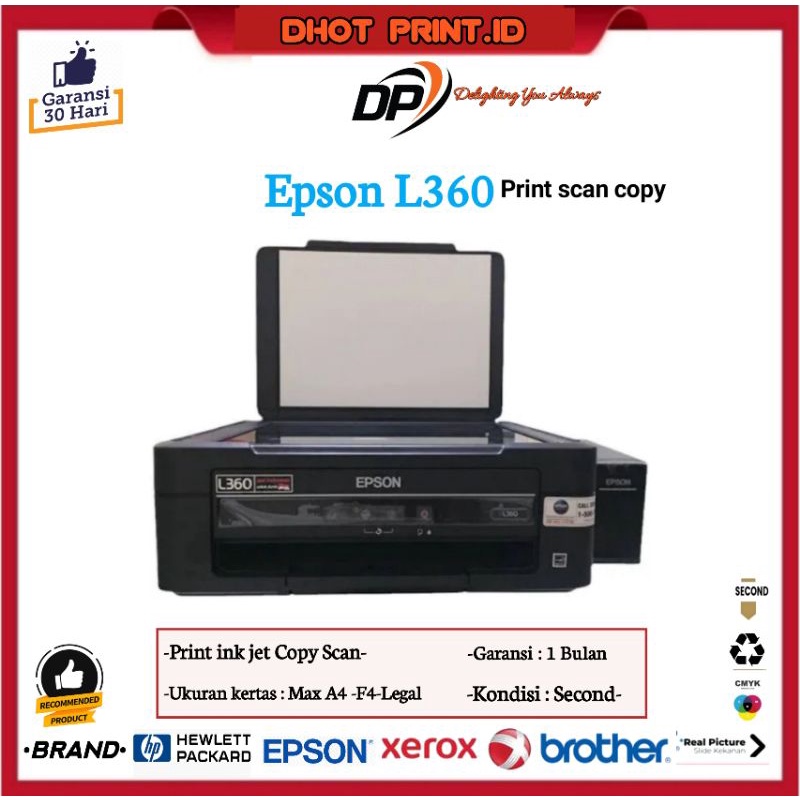 Printer Epson ink tank L360 Nozzle Full Bergaransi