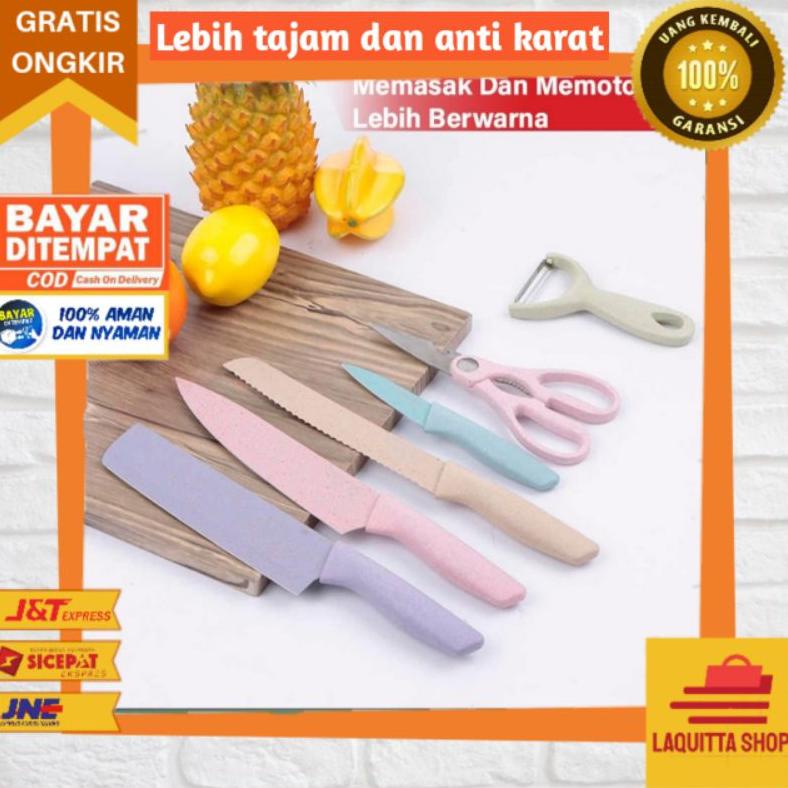 Ready Knife Pisau Lading Set Dapur Set Ceramic Keramik Tajam Stainlis Premium Murah