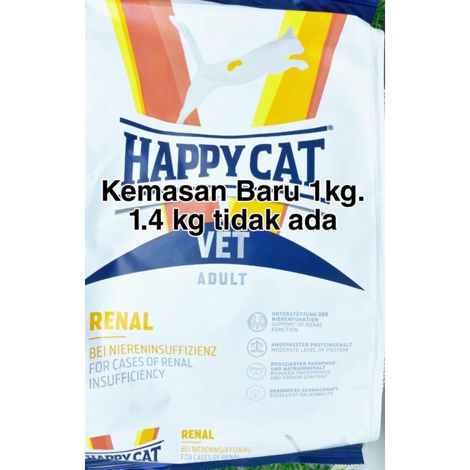 Happy Cat Vet Renal 1,4 Kg Makanan Kucing Khusus Masalah Ginjal Kode 422