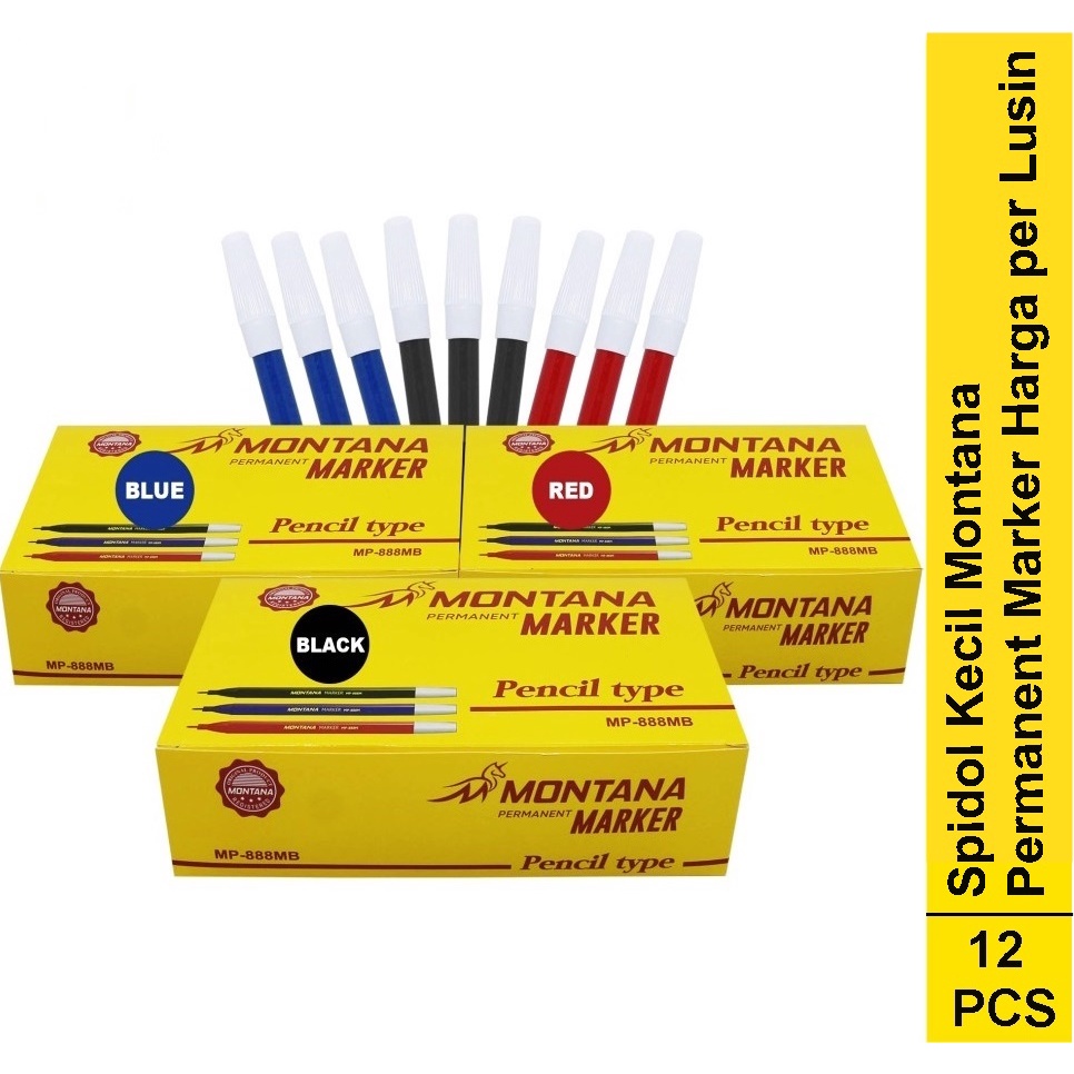 

Spidol Kecil Montana / Permanent Marker Harga per Lusin