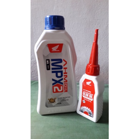 paket oli motor ahm mpx2+oli gear asli