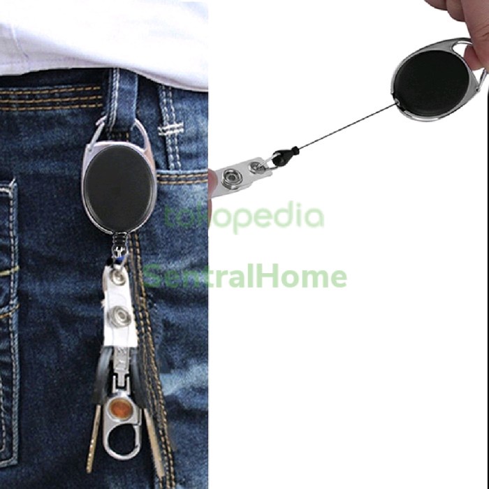 

[Bayar Di Tempat]Retractable Recoil Id Badge Lanyard Name Tag Key Card Promo Terbaru