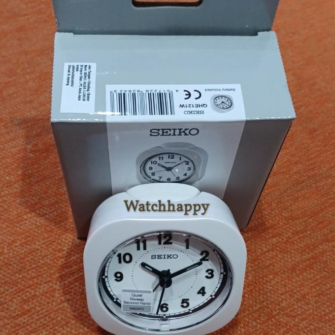 

Jam Weker SEIKO ORIGINAL QHE121W Beep Alarm Lumibrite Murah QHE121