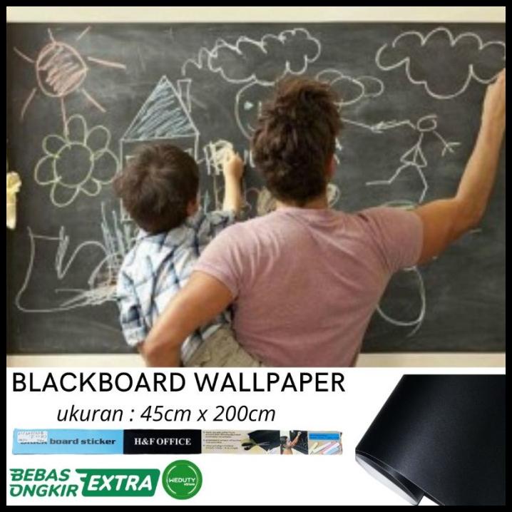 

BEST DEAL NH691 STICKER PAPAN TULIS HITAM KAPUR BLACKBOARD WALLPAPER BESAR 45CM !!!