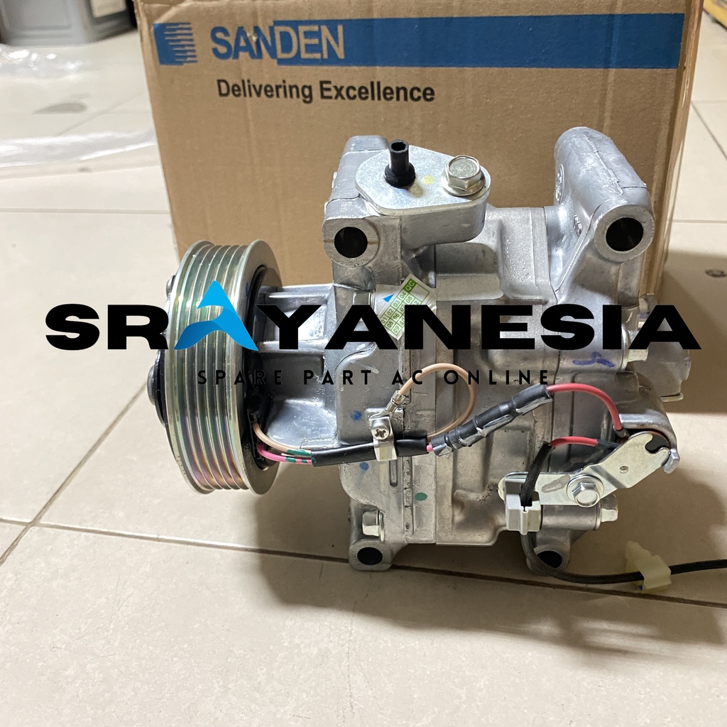 Kompresor Compressor AC Honda Brio 1200cc Original Sanden 3851