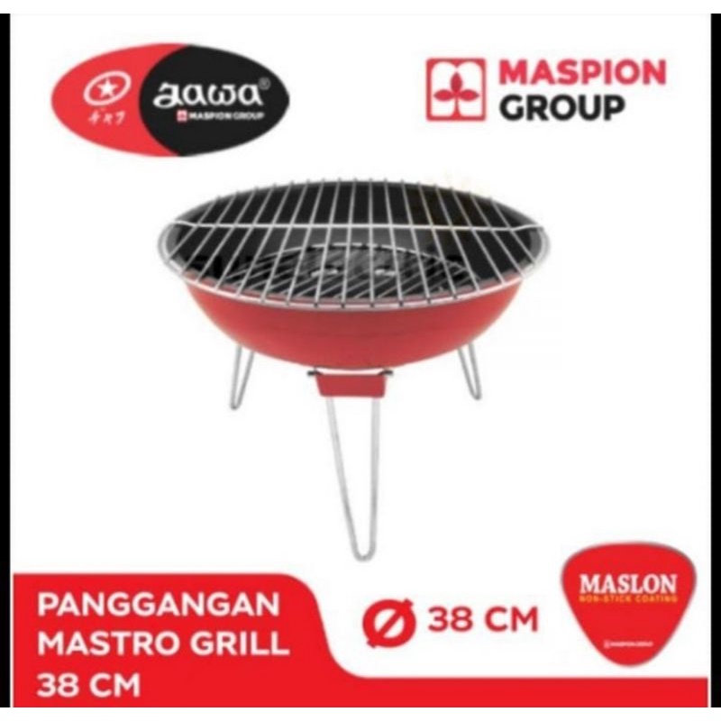 ALAT PANGGANG BBQ / SATE MASTRO GRILL 38 CM MASLON MASPION TEFLON