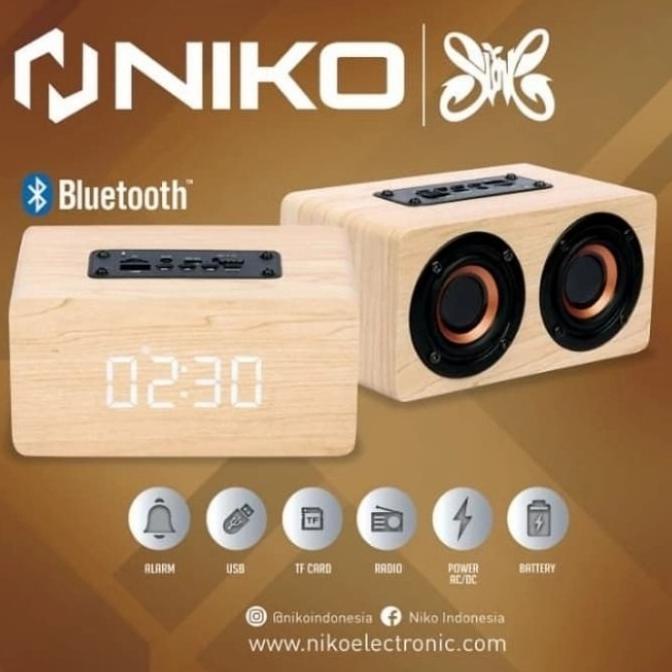 Speaker mini portable bluetooth + Niko speaker Alarm + jam