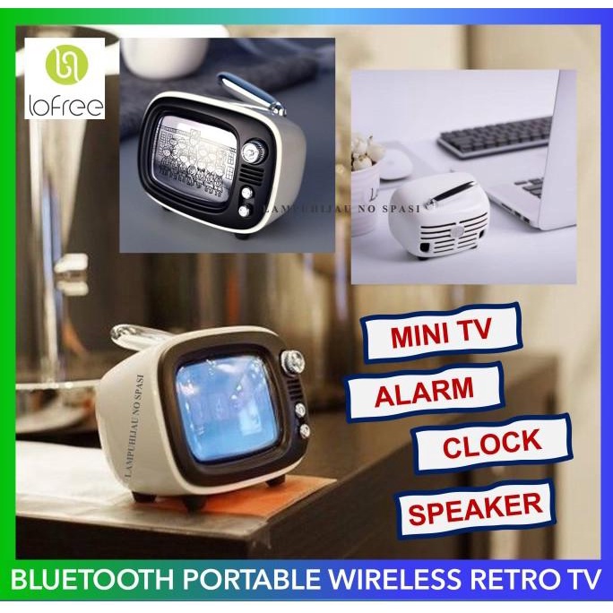Bluetooth TV Mini Speaker Alarm Clock LOFREE QTV
