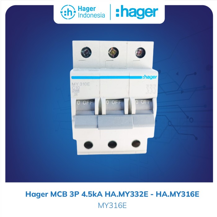 Hager Mcb 3 Phase 4.5Ka