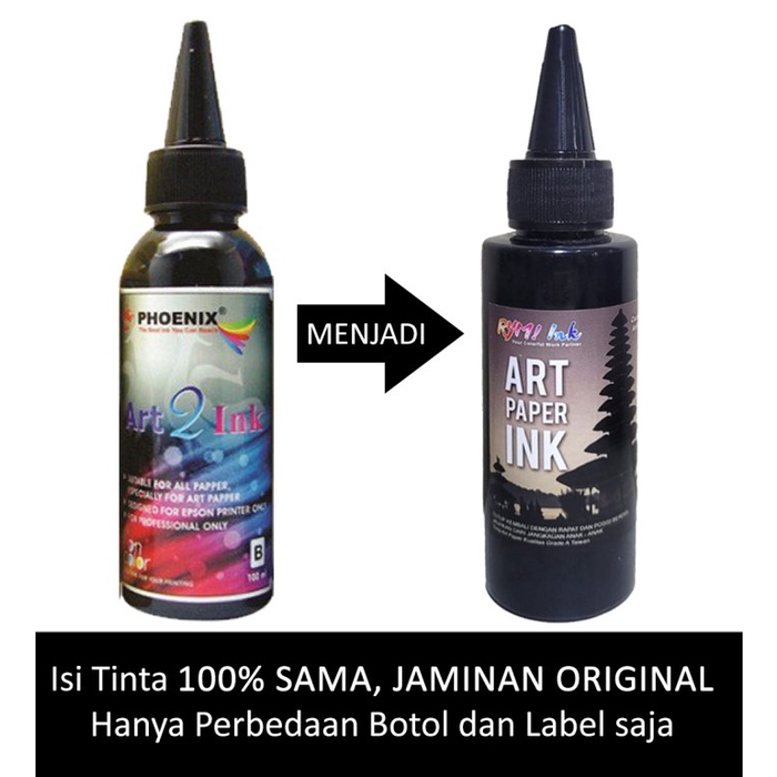 

TINTA ART PAPER 100 ML - ART PAPER INK GRADE A TAIWAN FOR EPSON CMYK