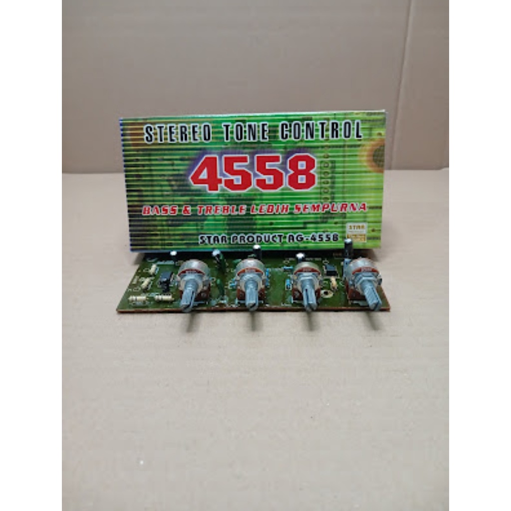 KIT TONE CONTROL STEREO JRC4558 JRC 4558 4 POTENSIO STAR PRODUCT