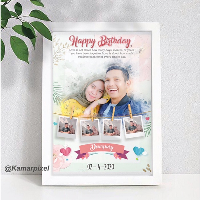 Sketsa Wajah Watercolor Lukisan Karikatur Edit Cetak Foto A4 Promo Terbaru