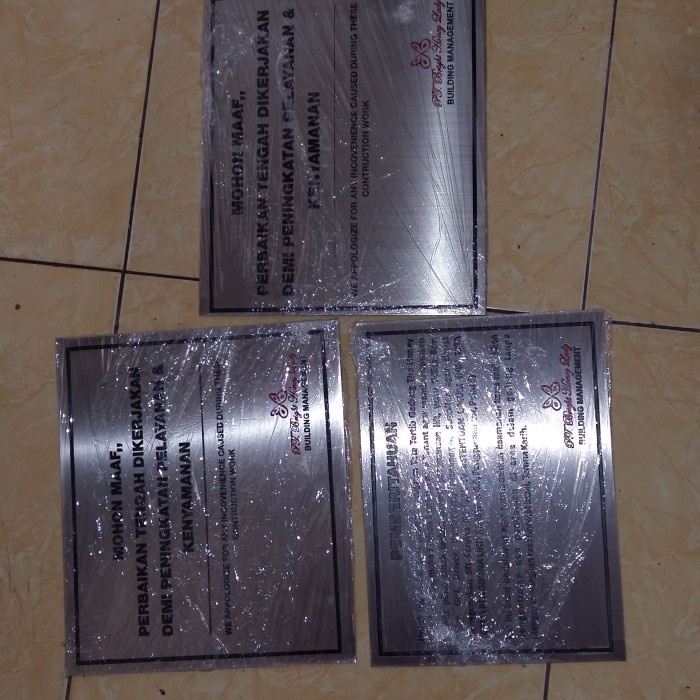 

Promo Nameplate 40 X 25 Cm Stainless T 1Mm