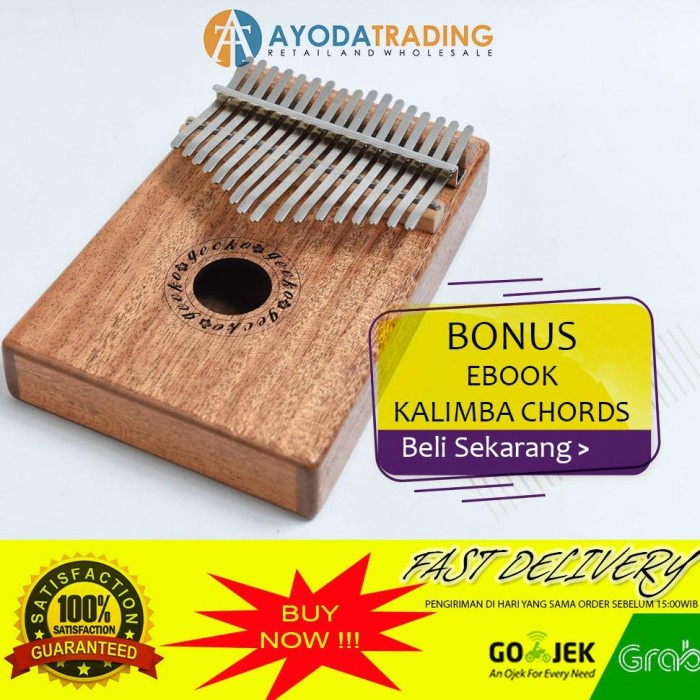 Kalimba - Gecko Kalimba K17M Alat Music Africa Thumb Piano Authentic