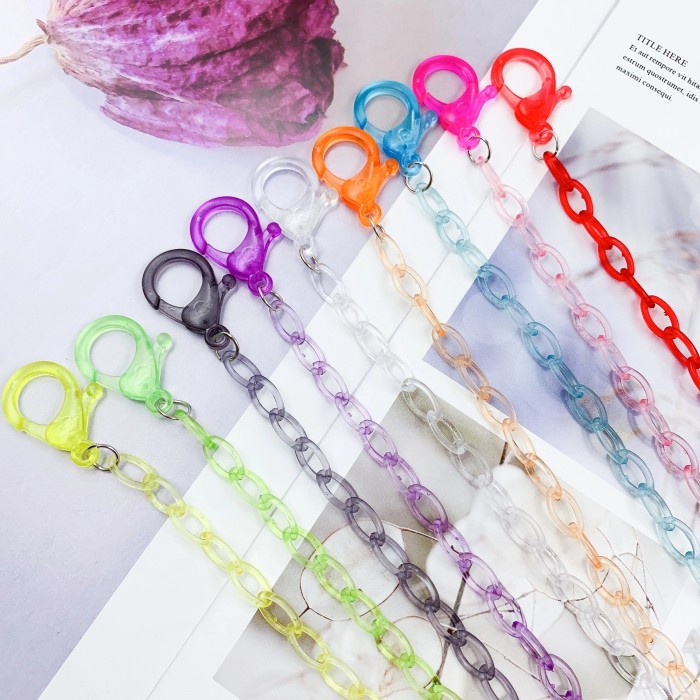 

GROSIR Tali Rantai Masker Dewasa Warna Bening Transparan Tali Rante