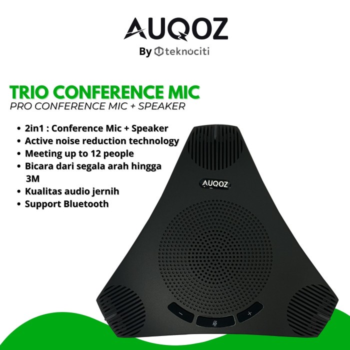 AUQOZ Trio Meeting Conference Mic / Microphone Zoom Meet Speakerphone