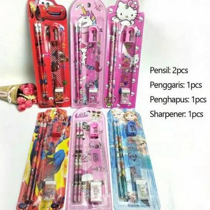 

MINI STATIONERY SET ALAT TULIS SEKOLAH 5 in 1 KARAKTER LUCU