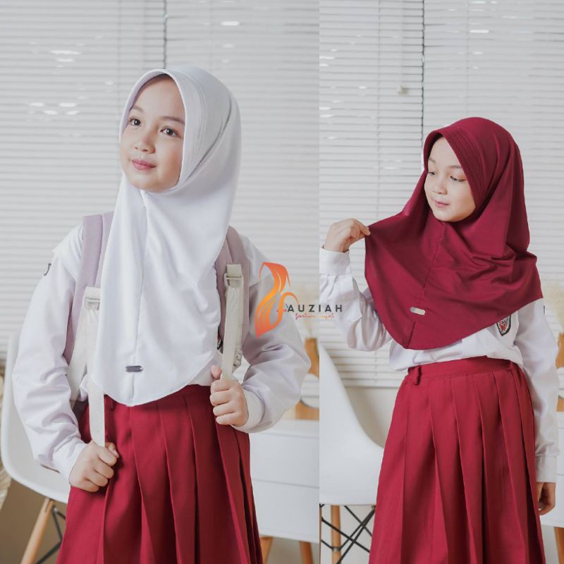 Kerudung Sekolah Hijab anak sekolah / Hijab basic Bergo Hamidah anak
