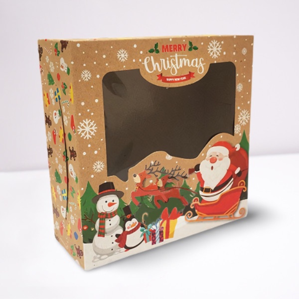 Dus Natal Cake Box Packaging Kue Natal Hampers Christmas 20x20x7 cm