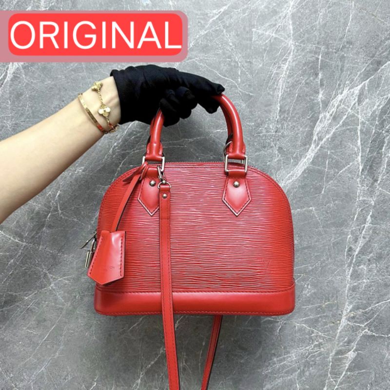 Tas Lv Alma BB Epi Leather Red Original