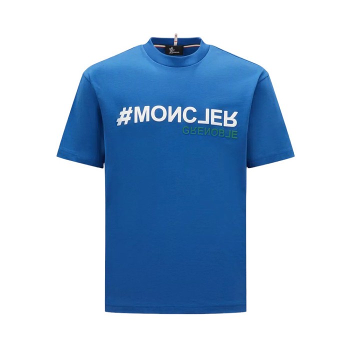 Moncler Grenoble Logo Print T-Shirt Bluette