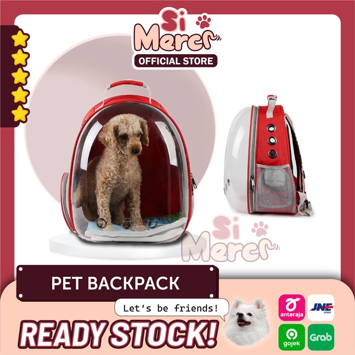 TAS RANSEL TRANSPARAN ANJING KUCING / PET CARRIER CARGO / TAS ANJING