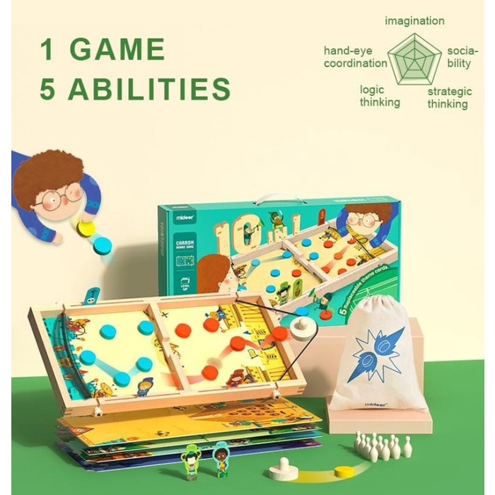 ✅COD Mideer 10 In 1 Carrom Board Game Terbatas