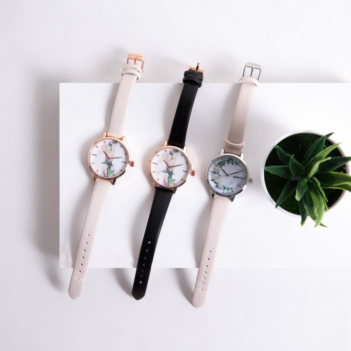 BERRYBENKA JAM TANGAN KULIT WANITA SOFIA CIANA FLORAL