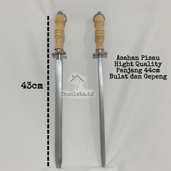 Asahan Pisau Kristal Pengasah Pisau Daging Stick Pisau 12Inc 43Cm