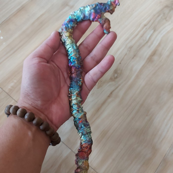 ✨Ready Big Naga Wand Suriyan Racha Leklai Rainbow Chams Dragon Best Lp Yai Terbaru