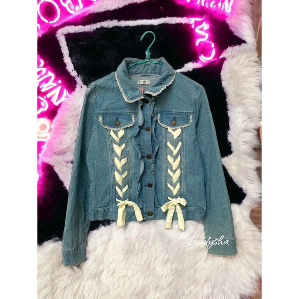 JEANS DENIM JACKET AXES FEMME
