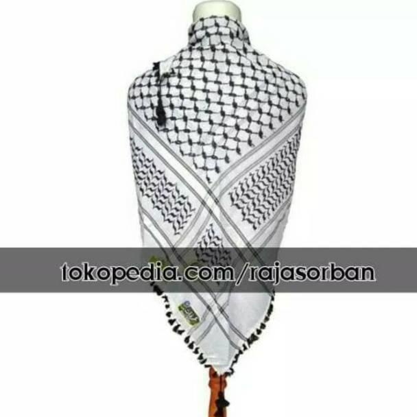 SORBAN ARAFAT PALESTINA - SORBAN SEGI 4 PUTIH - SORBAN RUMBAI