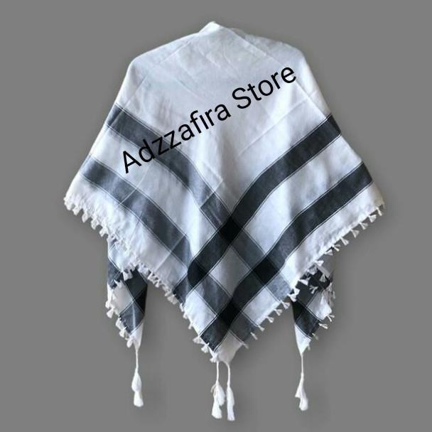 Sorban Arab Palestina Premium Motif Kotak Salur - Sorban Kasmiri