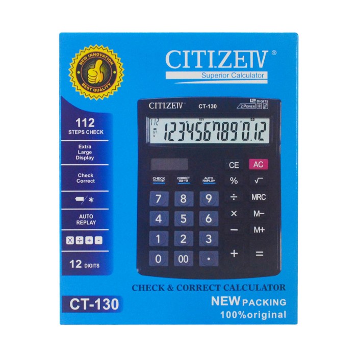 

Calculator Kalkulator Check Correct Citizeiv CT-130 Mirip Citizen