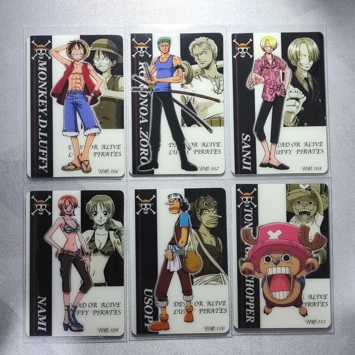 bandai set one piece plastic card carddass from tv animation original telorayampuyuh