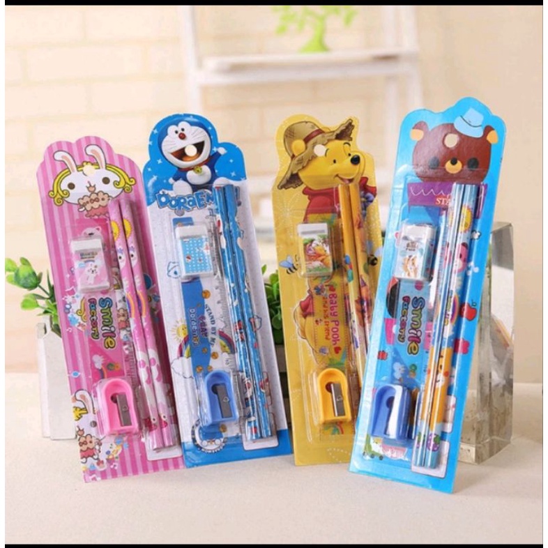 

P067 PAKET LENGKAP ALAT TULIS 5in 1SET KOMPLIT ALAT TULIS SEKOLAH (P067) PENSIL