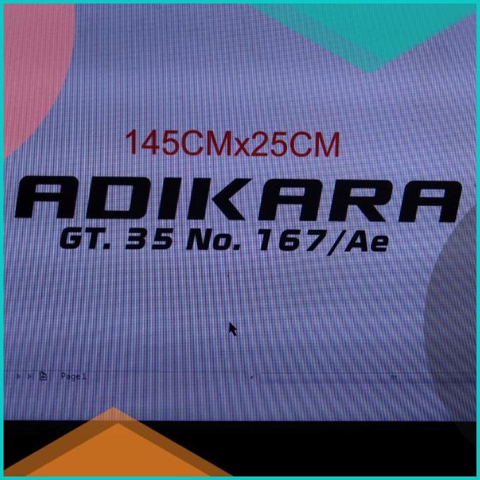 

Custom Cutting Sticker ADIKARA 145CM Putih bahan Oracal 20JVLZ3 acces