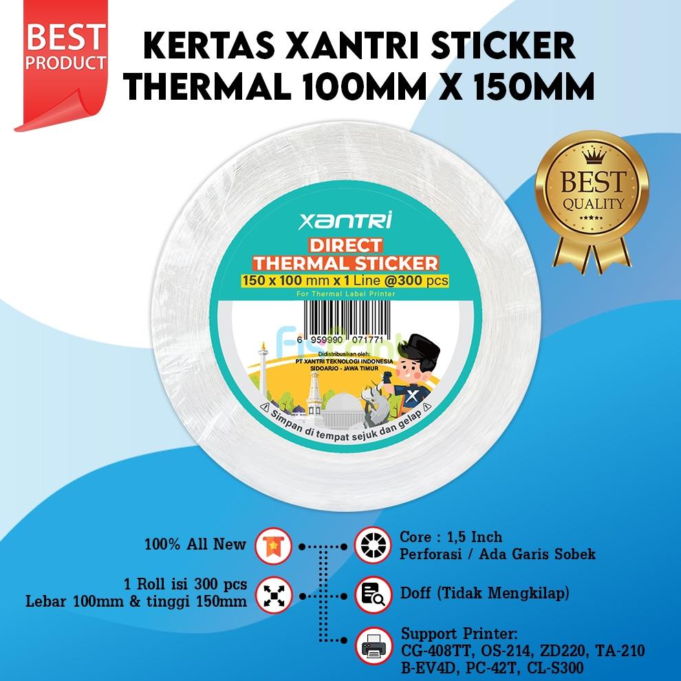 

Termurah Kertas Resi Label Thermal Barcode 100x100 100x150 78x100 Roll 500pcs Original