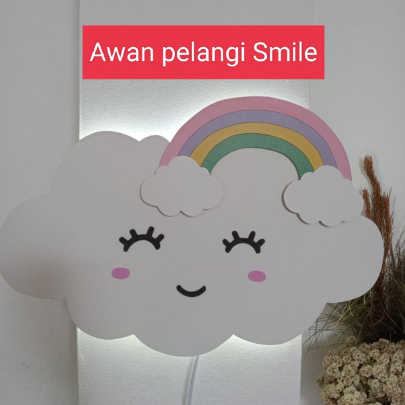Lampu Tidur Awan Pelangi, Lampu Tidur Anak, Lampu Kamar Anak, Home Decoration