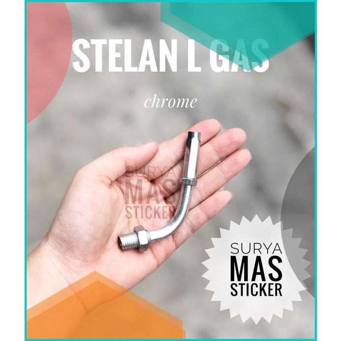 stelan l gas aktif spontan stenlis stainless chrome universal engkola