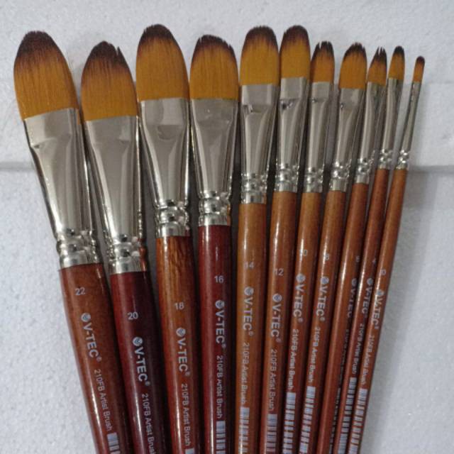 

V-Tec Filbert Brush Kuas Lukis 210FB Nomor 0 - 10