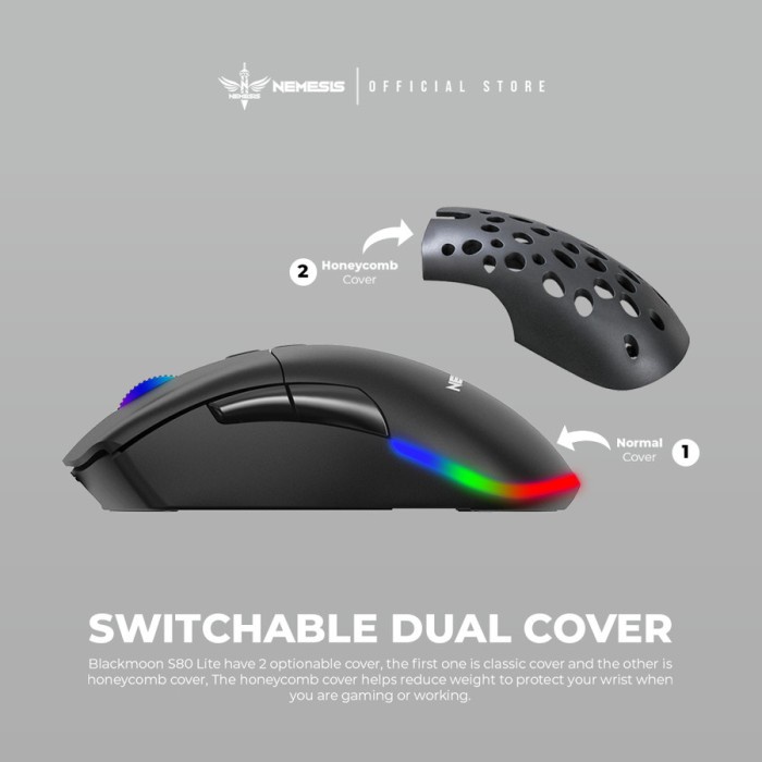 Nyk Nemesis S80 Lite Blackmoon Wireless Gaming Mouse