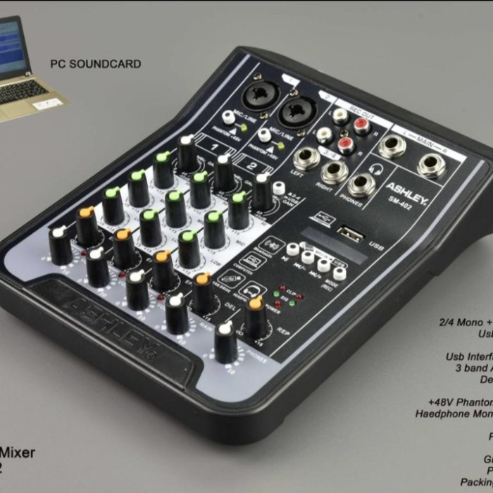 Mixer ASHLEY SM402 Mixer Audio 4 Channel SM 402/SM-402