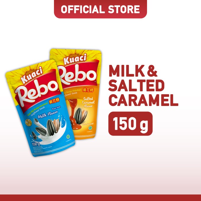 

Rebo Kuaci Bundling Varian Rasa Milk 150 Gram + Caramel 150 Gram