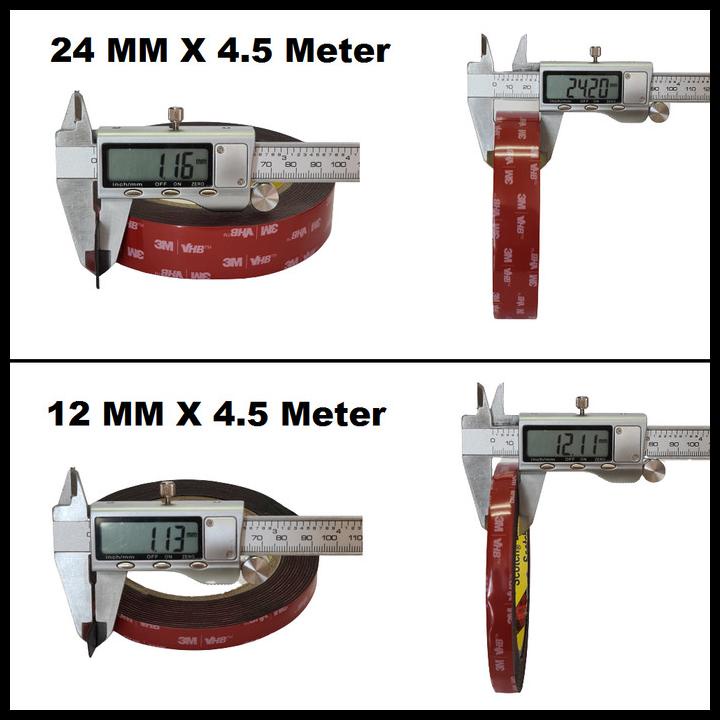 

TERBARU DOUBLE TAPE 3M VHB DOUBLETAPE HITAM 12 MM X 4.5M / 24 MM X 4.5 M 4900 !!