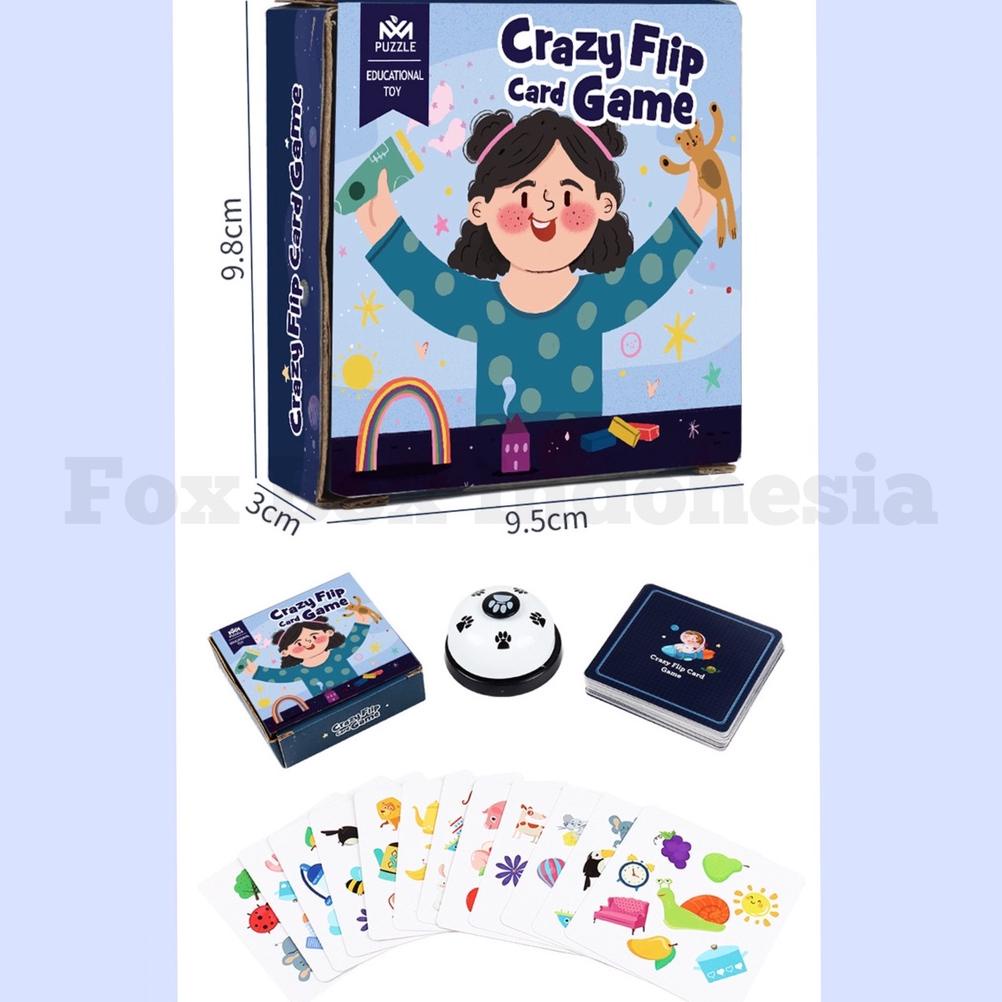 Best Crazy Flip Card Game - Mainan Kartu untuk Konsentrasi Akurasi Fokus dan Kecepatan - Fox Box Ind